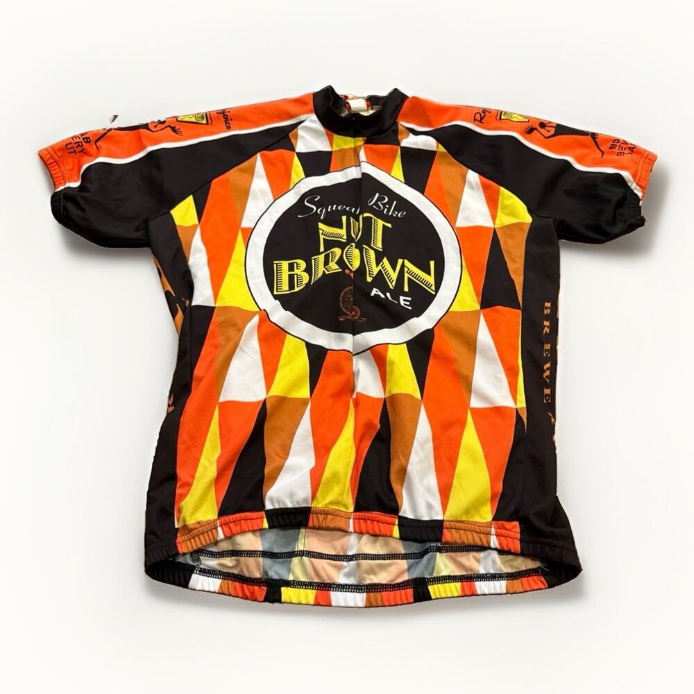 World Jerseys Mens 3/4 Zip Orange Moab Brewery Nut Brown Ale Beer Jersey XXL